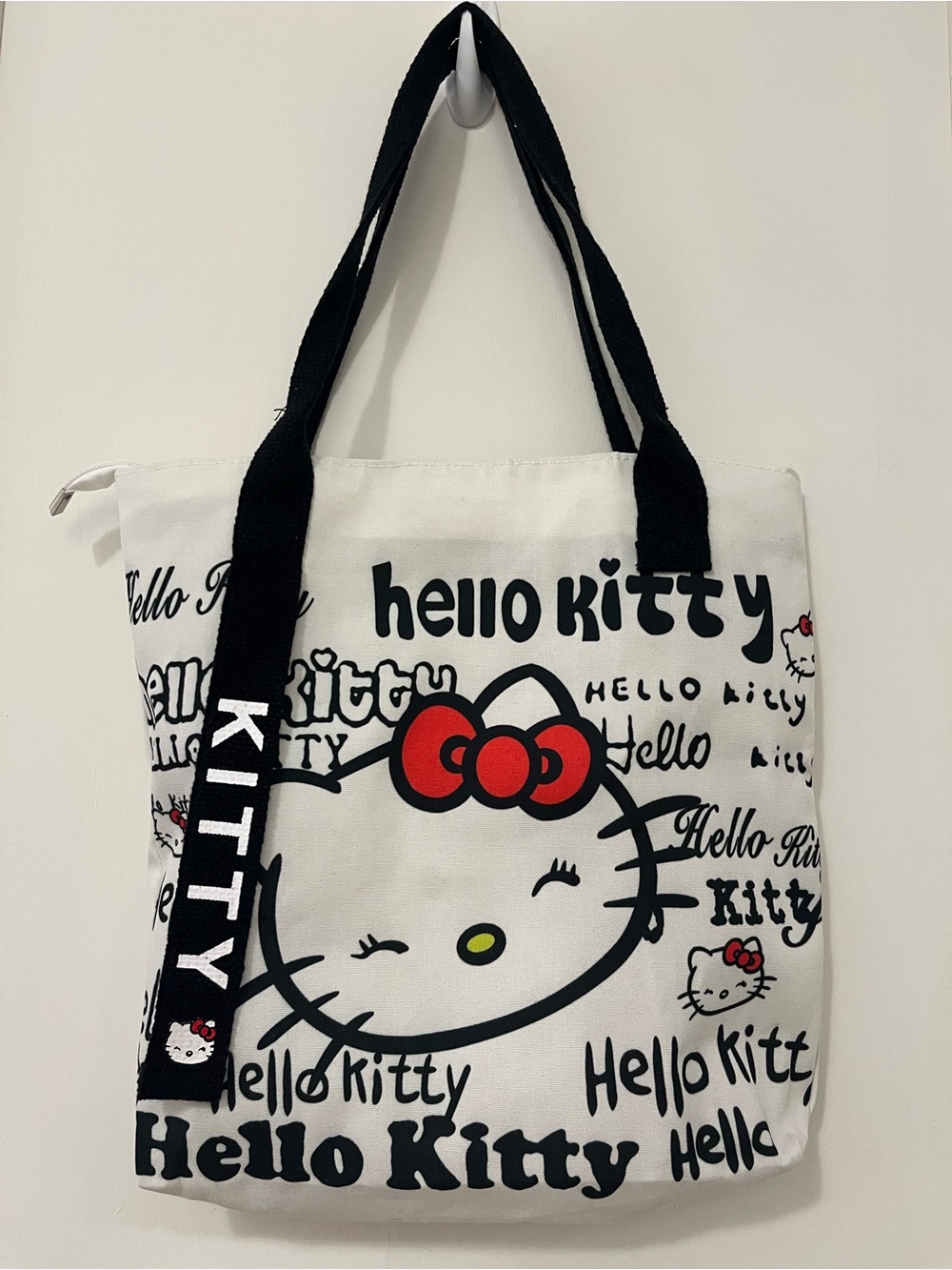 Hello Kitty Canvas Zip Tote Bag